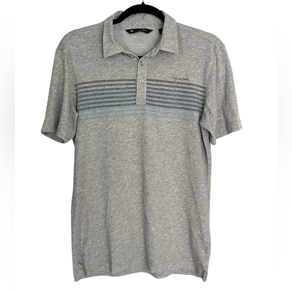 Travis Mathew Men’s Swoop In Stripe Heathered Polo - Size Small - New W/O Tags